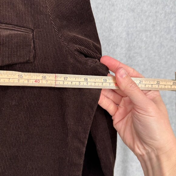 Ralph Lauren Womens Corduroy Button Up Jacket Size M Brown Equestrian Gold Crest - Picture 12 of 14